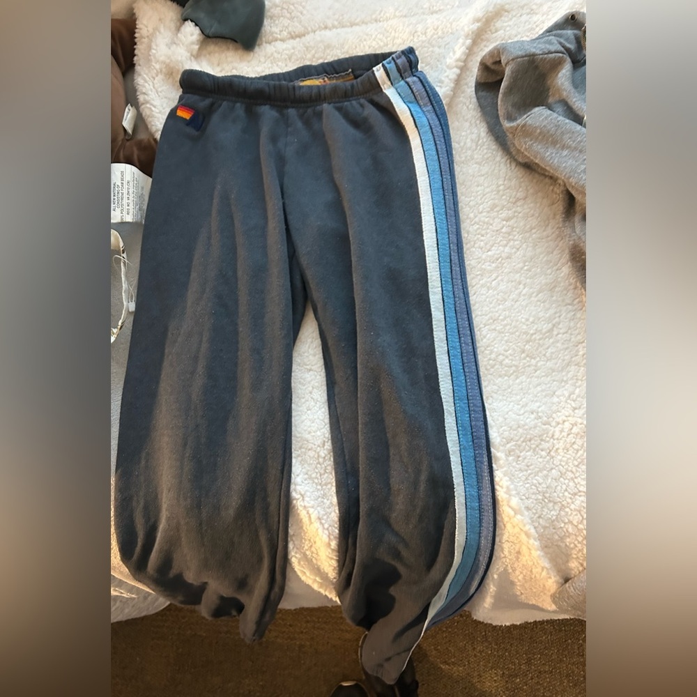 Aviator Nation blue stripe S bottom